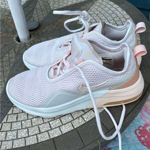 Nike Women's Soft Pink and White Sneakers